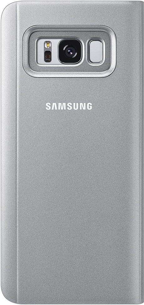 Samsung Genuine Original Galaxy S8 Clear View Standing Case - Silver