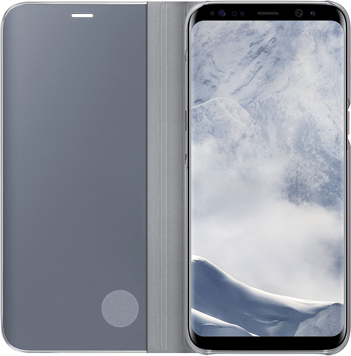 Samsung Genuine Original Galaxy S8 Clear View Standing Case - Silver
