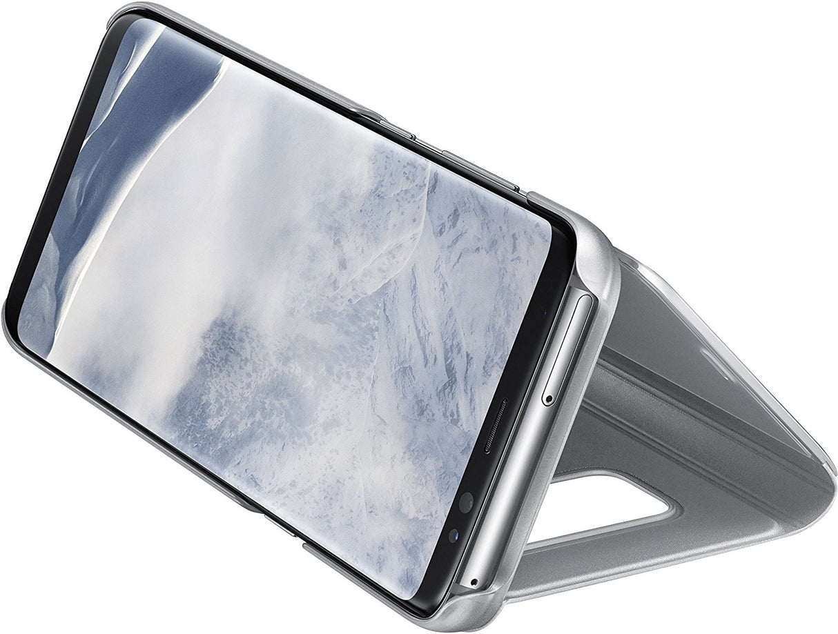Samsung Genuine Original Galaxy S8 Clear View Standing Case - Silver