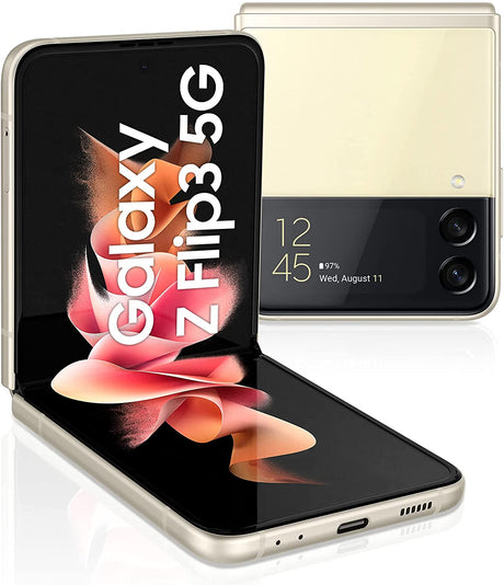 Samsung Galaxy Z Flip3 5G 6.7'' Smartphone 256GB Unlocked SIM-Free Cream - Kazoop 