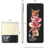 Samsung Galaxy Z Flip3 5G 6.7'' Smartphone 256GB Unlocked SIM-Free Cream - Kazoop 