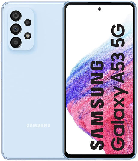 Samsung Galaxy A53 5G 6.5" Smartphone 128GB 6GB RAM Unlocked Sim-Free - Blue - Kazoop 