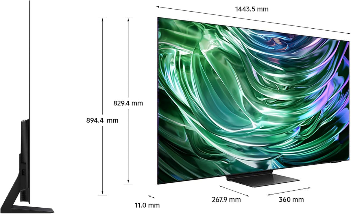 Samsung QE65S90D 2024 OLED HDR 4K UHD 65'' Smart AI TV with TVPlus - Black