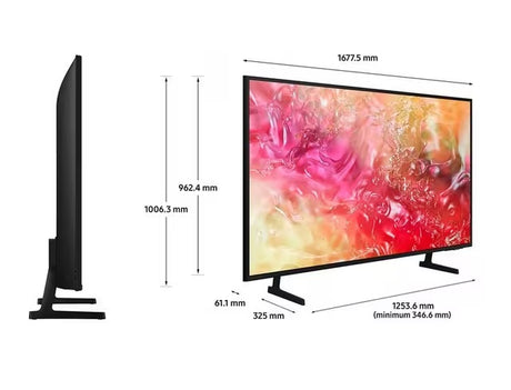 Samsung UE75DU7100 2024 LED HDR 4K UHD 75'' Smart TV with TVPlus - Black