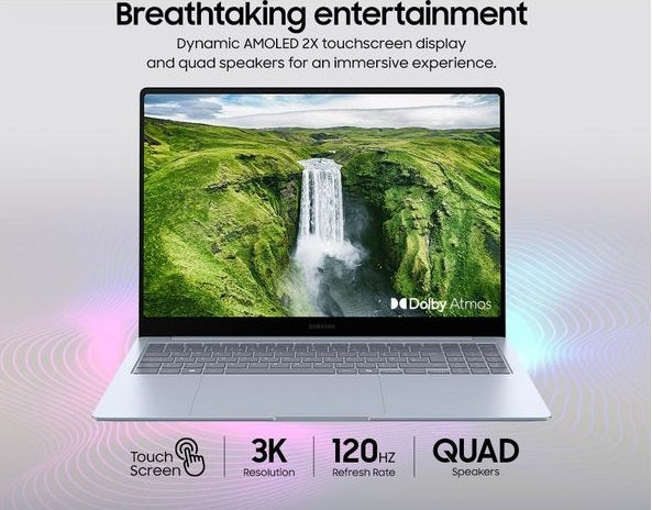 Samsung Galaxy Book4 Edge Snapdragon X Elite 512GB SSD 3K 16'' Laptop - Blue