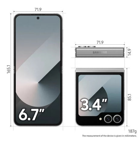 Samsung Galaxy Z Flip6 256GB Foldable Smartphone 5G 6.7'' Unlocked - Silver - Kazoop 