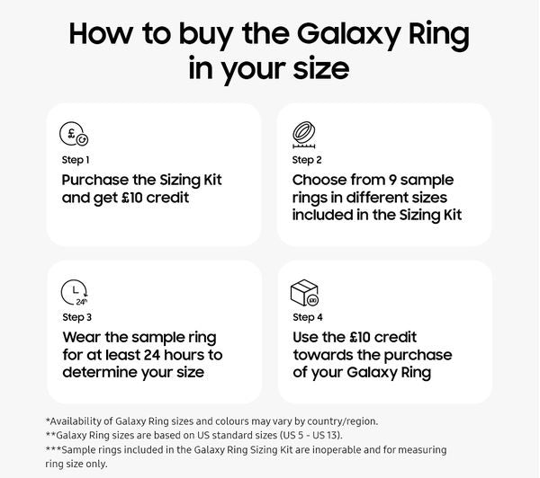 Samsung Galaxy Ring Fitness Tracker Smart Ring - Titanium Silver - Size 8