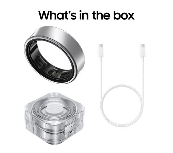 Samsung Galaxy Ring Fitness Tracker Smart Ring - Titanium Silver - Size 8