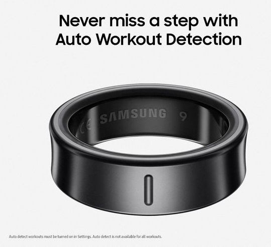 Samsung Galaxy Smart Health & Sleep Tracker Ring - Titanium Black - Size 12