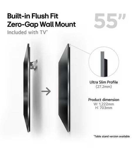 LG OLED55G45LW 2024 OLED HDR 4K Ultra HD One Wall Design 55'' Smart TV