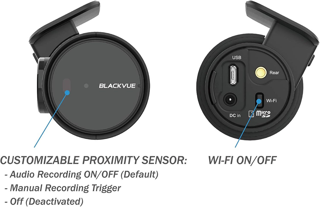 BlackVue DR900X-2CH 32GB 4k Ultra HD GPS Front & Rear Car Dashcam - Black