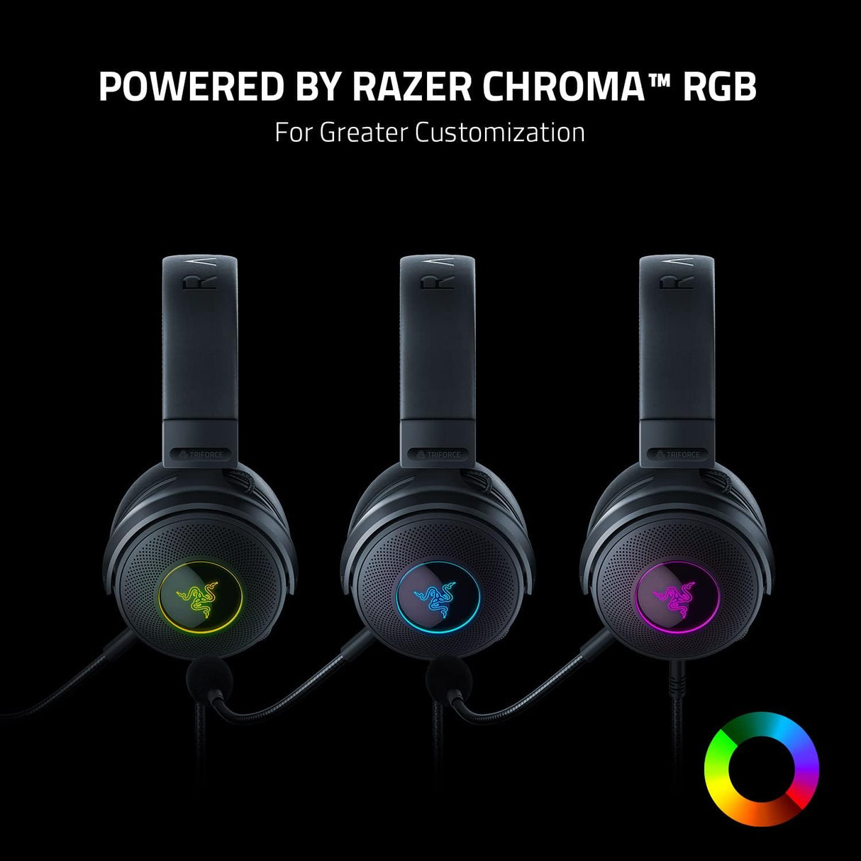 Razer Kraken V3 USB Wired Chroma RGB PC/Switch/PS Gaming Headset - Black