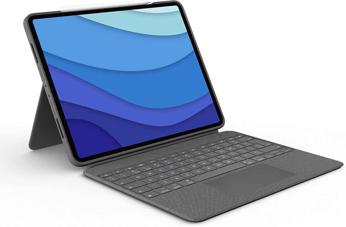 Logitech Combo Touch iPad Pro 12.9" QWERTY UK Keyboard Folio Case - Grey