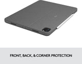 Logitech Combo Touch iPad Pro 12.9" QWERTY UK Keyboard Folio Case - Grey