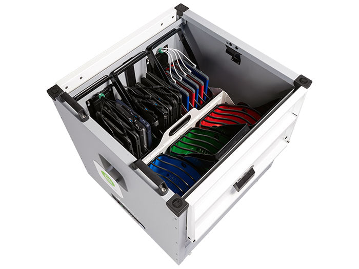 LocknCharge LNC10379 Joey 30 Cart Store and Charge 30 Bays - Silver - Kazoop 