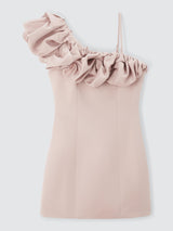 Elliatt Womens Franki One Shoulder Polyester Mini Dress - Blush - Size XL