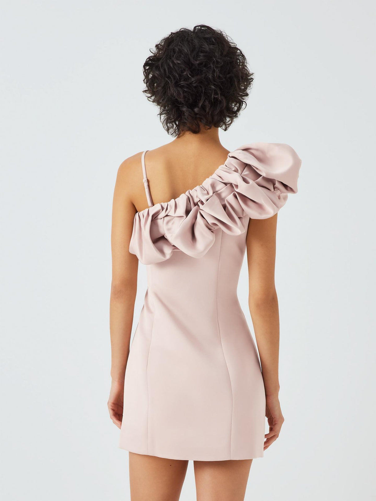 Elliatt Womens Franki One Shoulder Polyester Mini Dress - Blush - Size XL