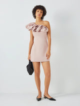 Elliatt Womens Franki One Shoulder Polyester Mini Dress - Blush - Size XL