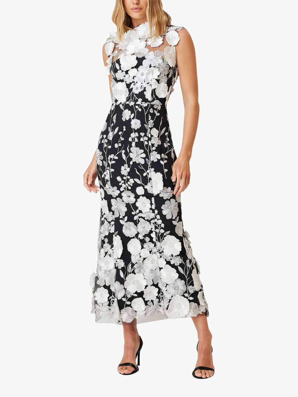 Elliatt Women's Selene 3D Floral Cocktail Dress - Black/White - Size M