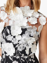 Elliatt Women's Selene 3D Floral Cocktail Dress - Black/White - Size M
