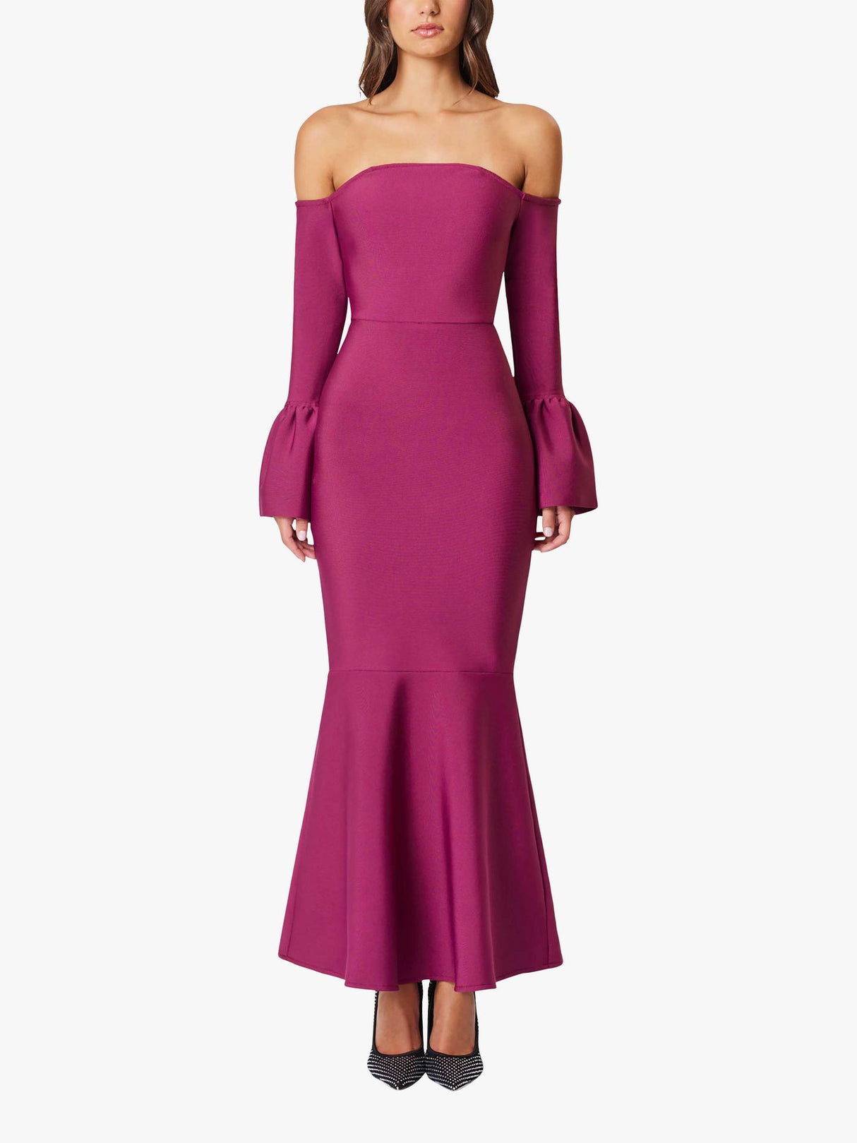 Elliatt Ella Womens Open Back Slim Fit Polyester Dress Purple - Size Small