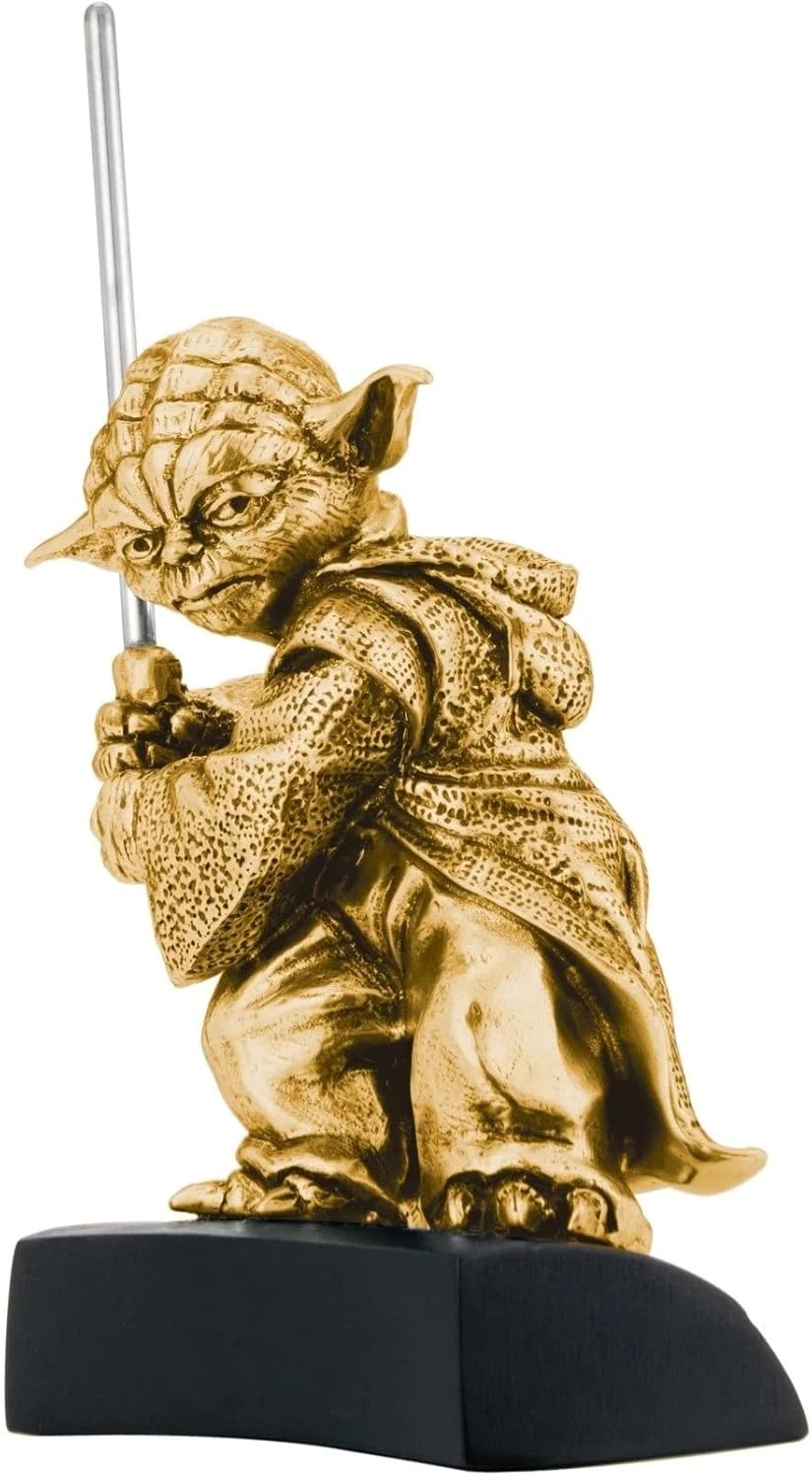 Royal Selangor 24K Gold Gilded Pewter Alloy Star Wars Master Yoda Figurine