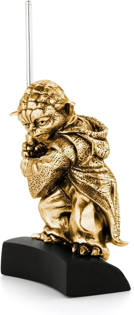 Royal Selangor 24K Gold Gilded Pewter Alloy Star Wars Master Yoda Figurine