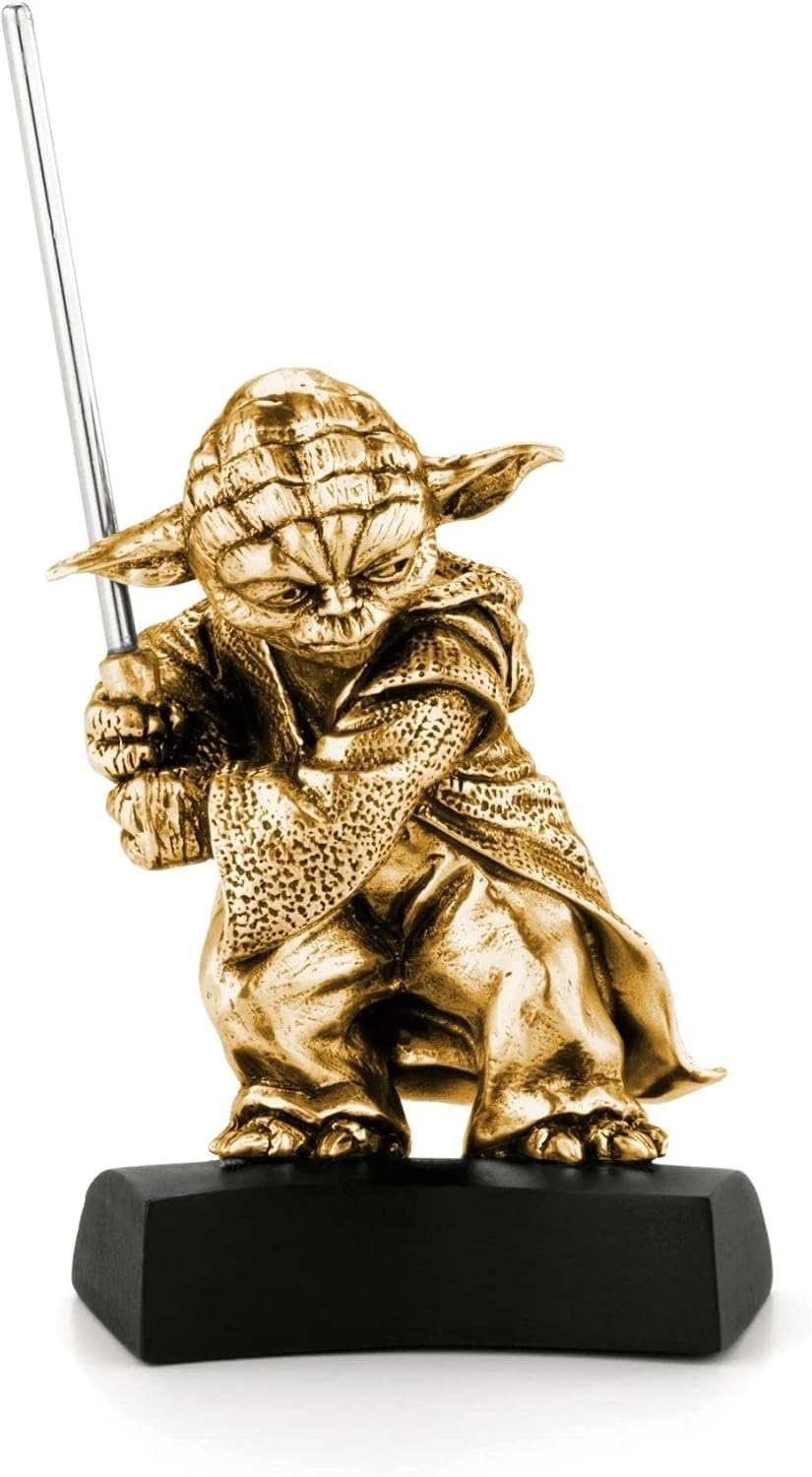 Royal Selangor 24K Gold Gilded Pewter Alloy Star Wars Master Yoda Figurine