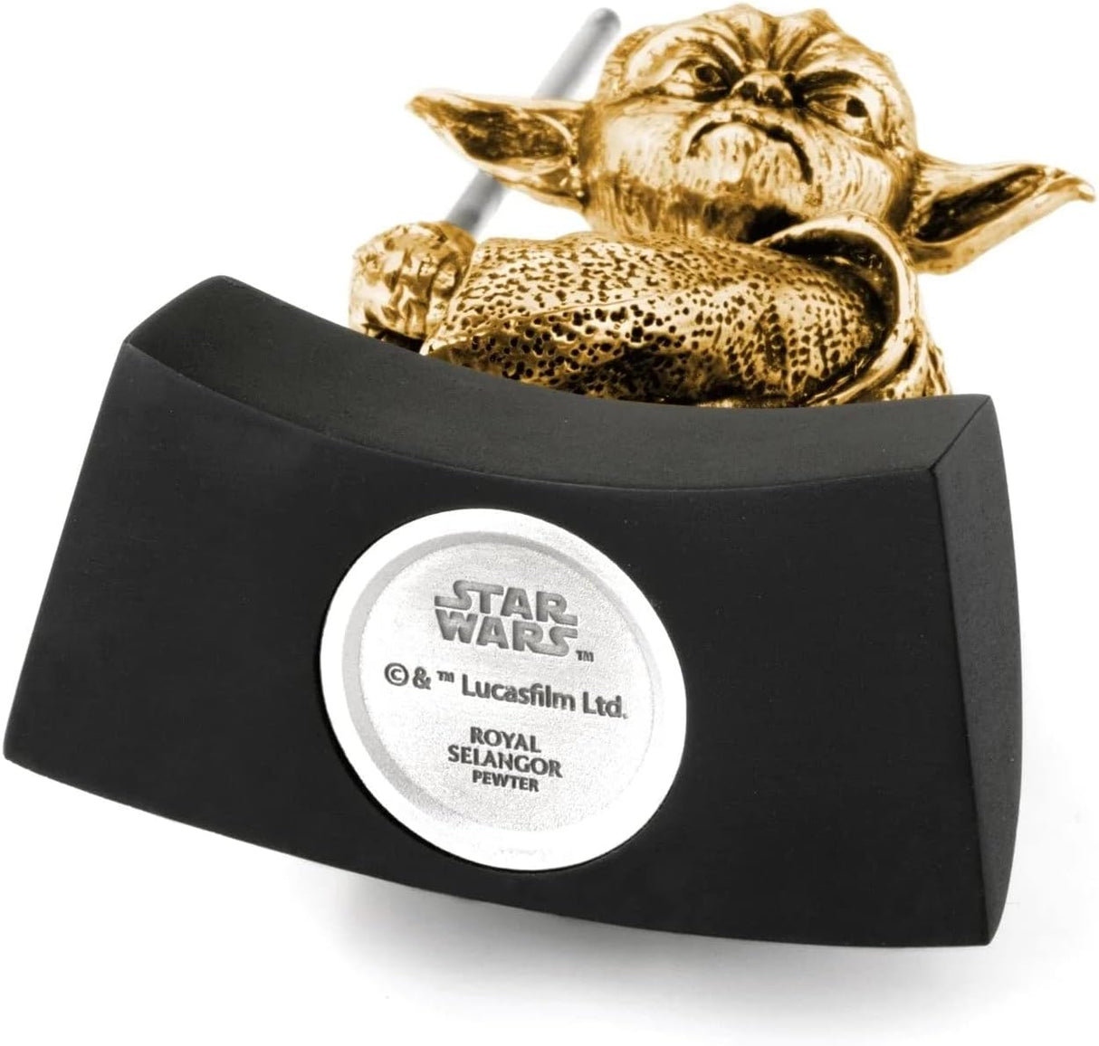 Royal Selangor 24K Gold Gilded Pewter Alloy Star Wars Master Yoda Figurine