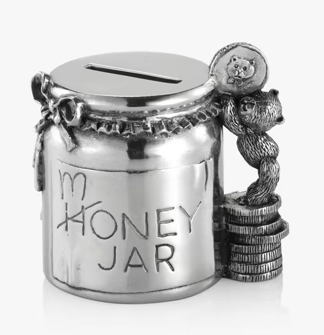 Royal Selangor Teddy Bears' Picnic Pewter Money Jar & Wooden Gift Box