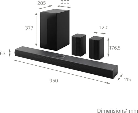 LG US70TR 5.1.1Ch Bluetooth Soundbar with Wireless Sub & Rear Speakers