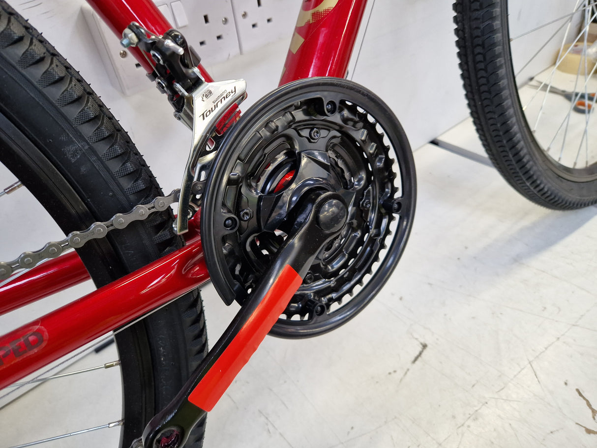Apollo Transition Mens 18-Speed V-Brakes Hybrid Bike - Red - Small 14''