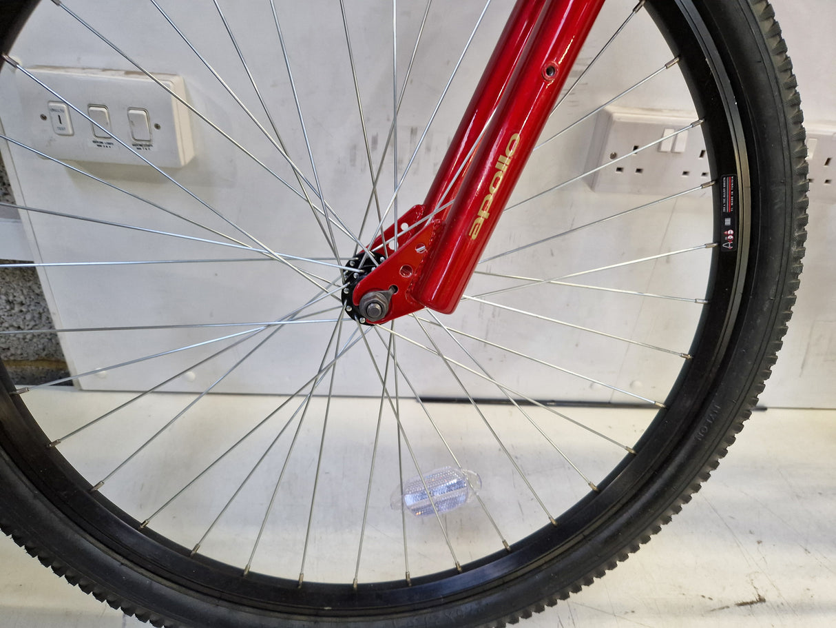 Apollo Transition Mens 18-Speed V-Brakes Hybrid Bike - Red - Small 14''