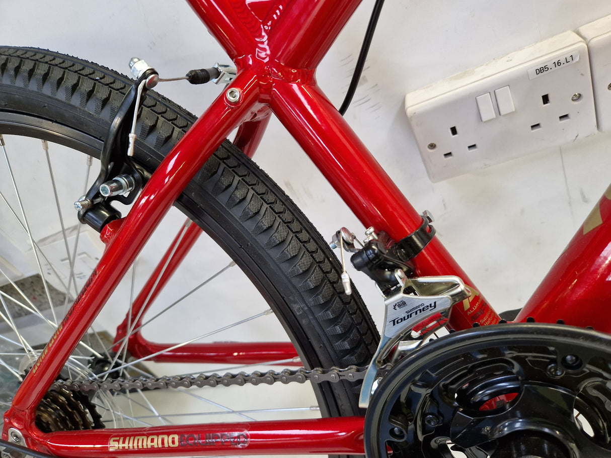 Apollo Transition Mens 18-Speed V-Brakes Hybrid Bike - Red - Small 14''