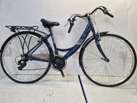 Apollo Elyse Womens 21-Speed 700c Alloy Hybrid Bike - Medium Frame - Navy