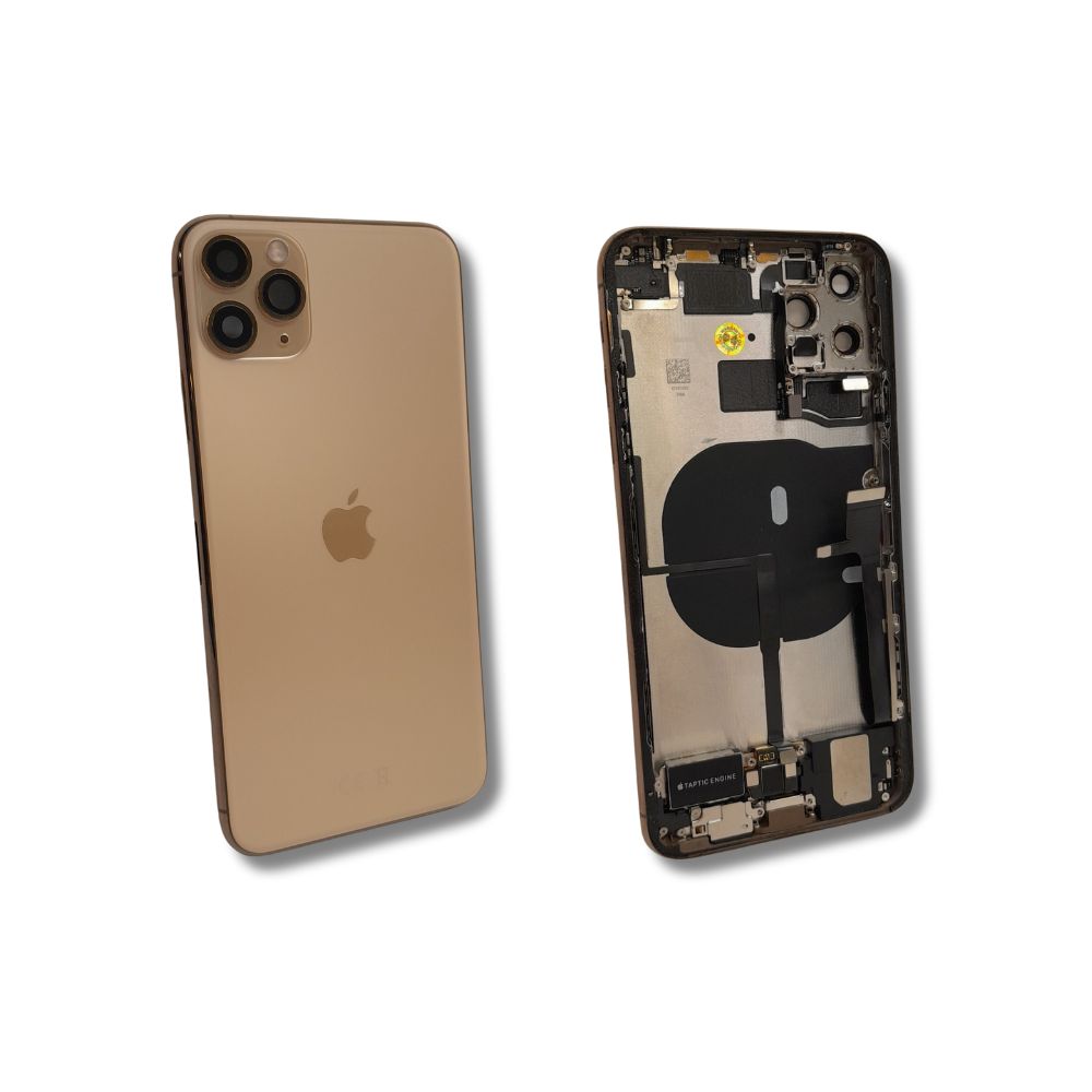 Apple iPhone 11 Pro Max Genuine Glass Housing/Frame 100% Original Parts Gold - Kazoop 