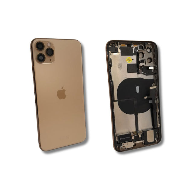 Apple iPhone 11 Pro Max Genuine Glass Housing/Frame 100% Original Parts Gold - Kazoop 