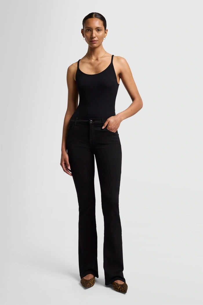 7 For All Mankind Mid Waist Bootcut B(Air) Jeans - Rinsed Black - Size 32