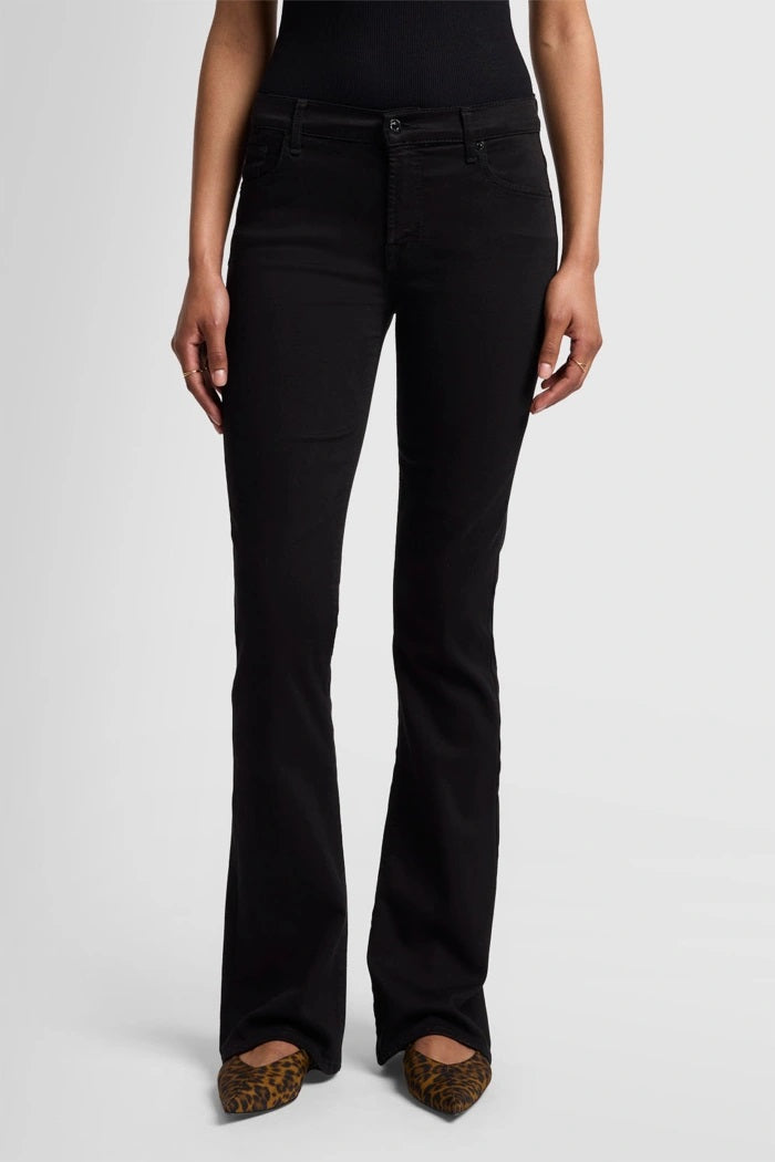 7 For All Mankind Mid Waist Bootcut B(Air) Jeans - Rinsed Black - Size 32