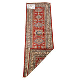 Gooch Oriental Supreme Kazak Wool Pile Runner Rug 178 x 63cm - Red