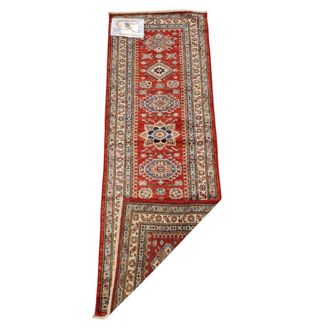 Gooch Oriental Supreme Kazak Wool Pile Runner Rug 178 x 63cm - Red