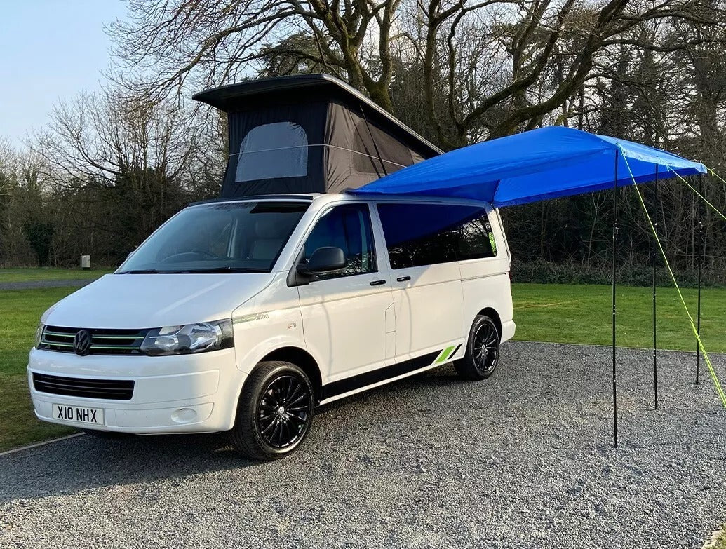 Campervan MP9506 Awning Sun Canopy Sunshade Motorhome for 4 or 6mm Rail Blue