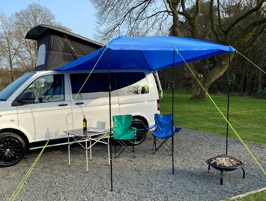Campervan MP9506 Awning Sun Canopy Sunshade Motorhome for 4 or 6mm Rail Blue