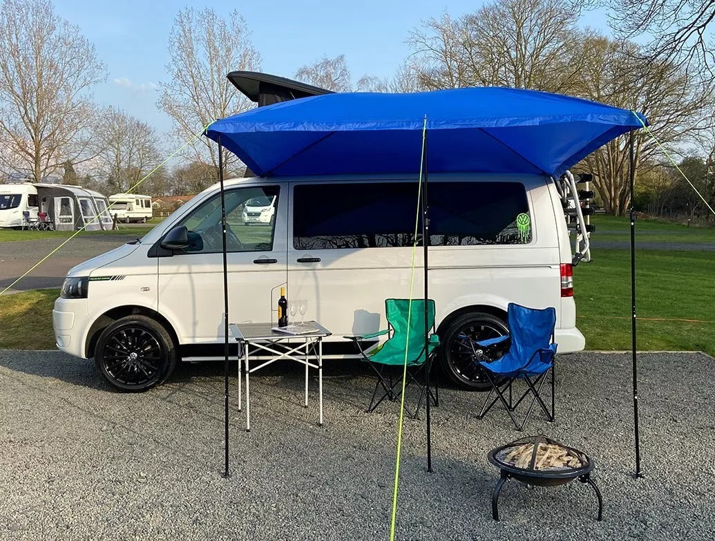 Campervan MP9506 Awning Sun Canopy Sunshade Motorhome for 4 or 6mm Rail Blue