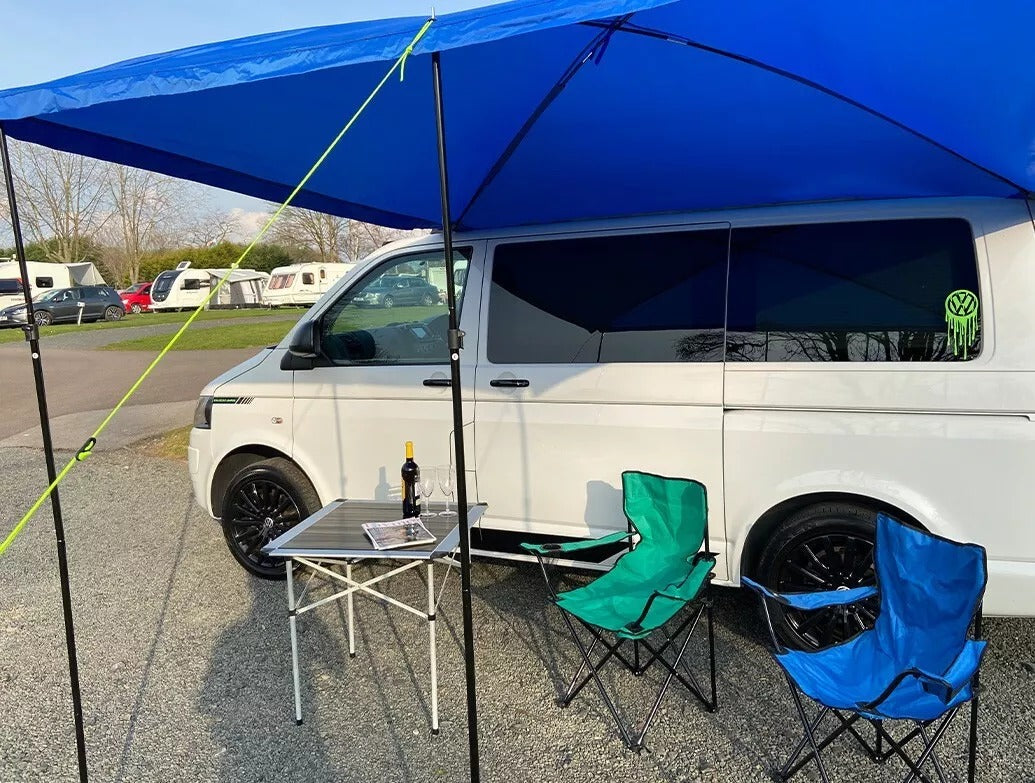 Campervan MP9506 Awning Sun Canopy Sunshade Motorhome for 4 or 6mm Rail Blue