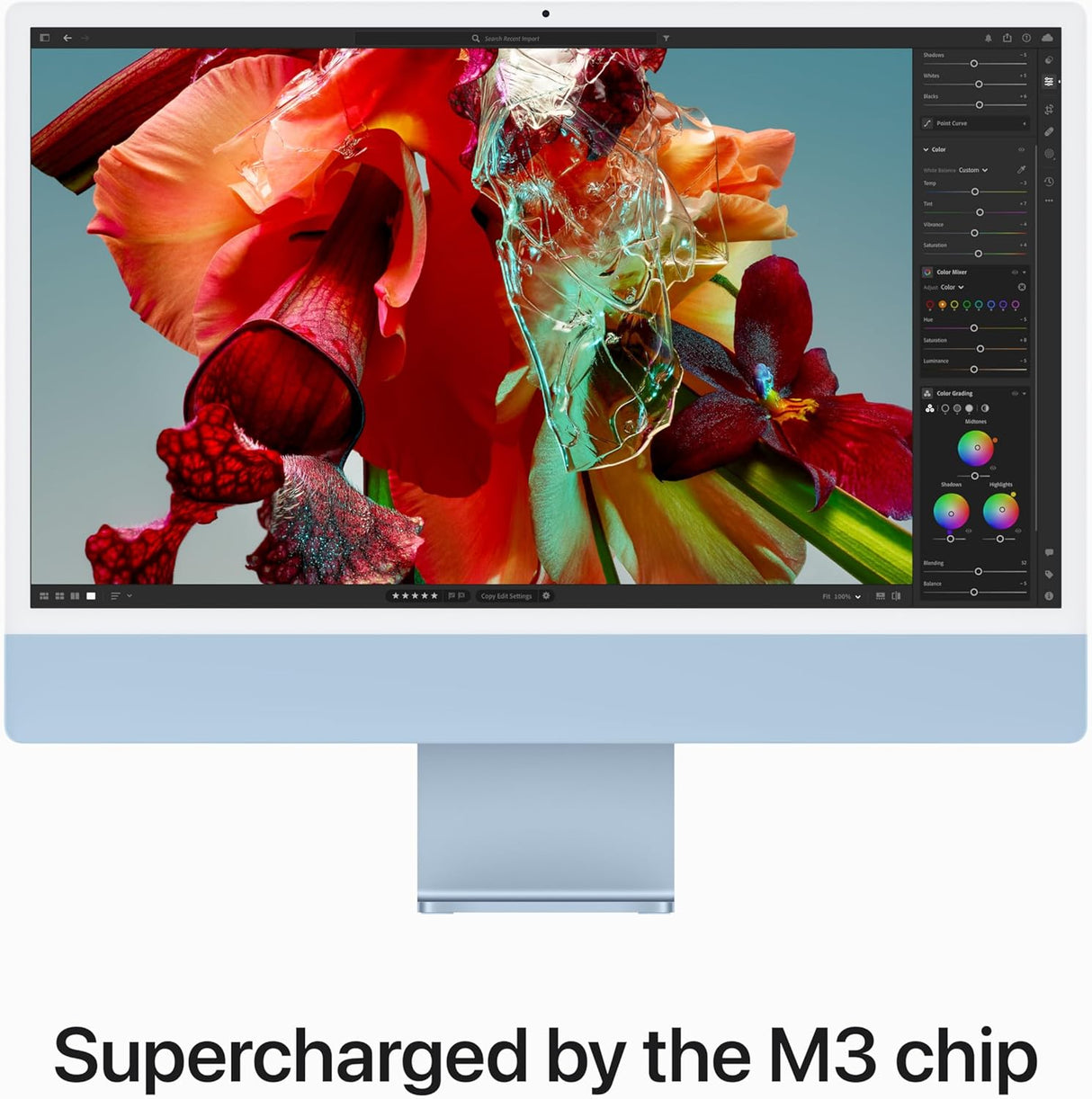 Apple 2023 iMac M3 8GB 256GB SSD 10‑Core 24” All-in-One Desktop PC - Blue