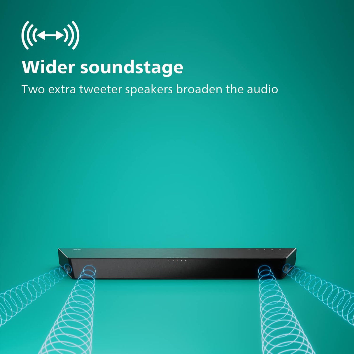 Philips TAB7207/10 2.1Ch 520W Soundbar with Wireless Subwoofer - Black