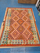 Gooch Luxury Kelim Vintage Wash Rectangular Wool Rug 245 x 165cm - Multi