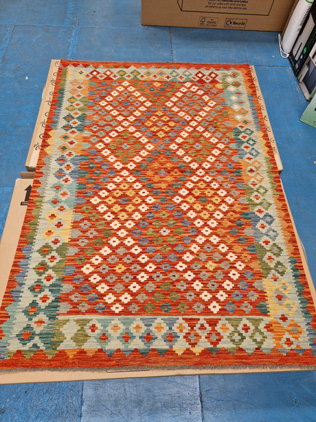 Gooch Luxury Kelim Vintage Wash Rectangular Wool Rug 245 x 165cm - Multi