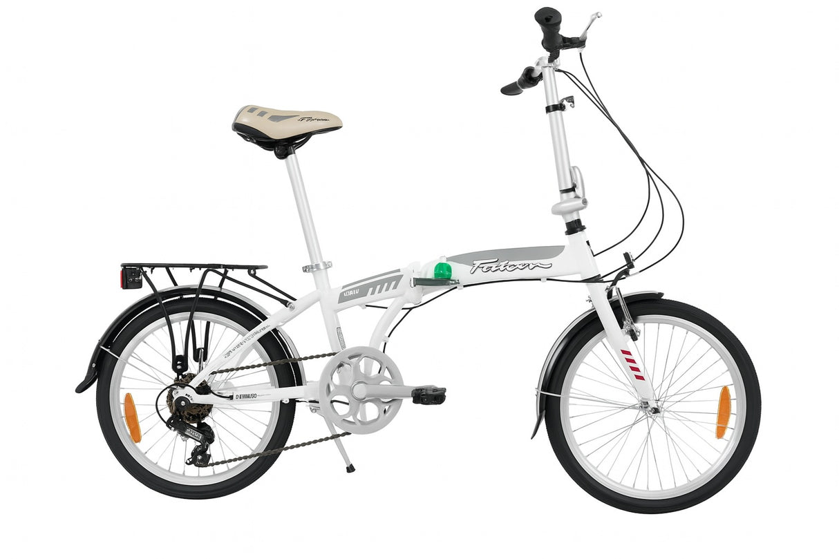 Falcon Go-to Unisex 20" Wheel 7-Speed Compact Alloy Folding Bike - White